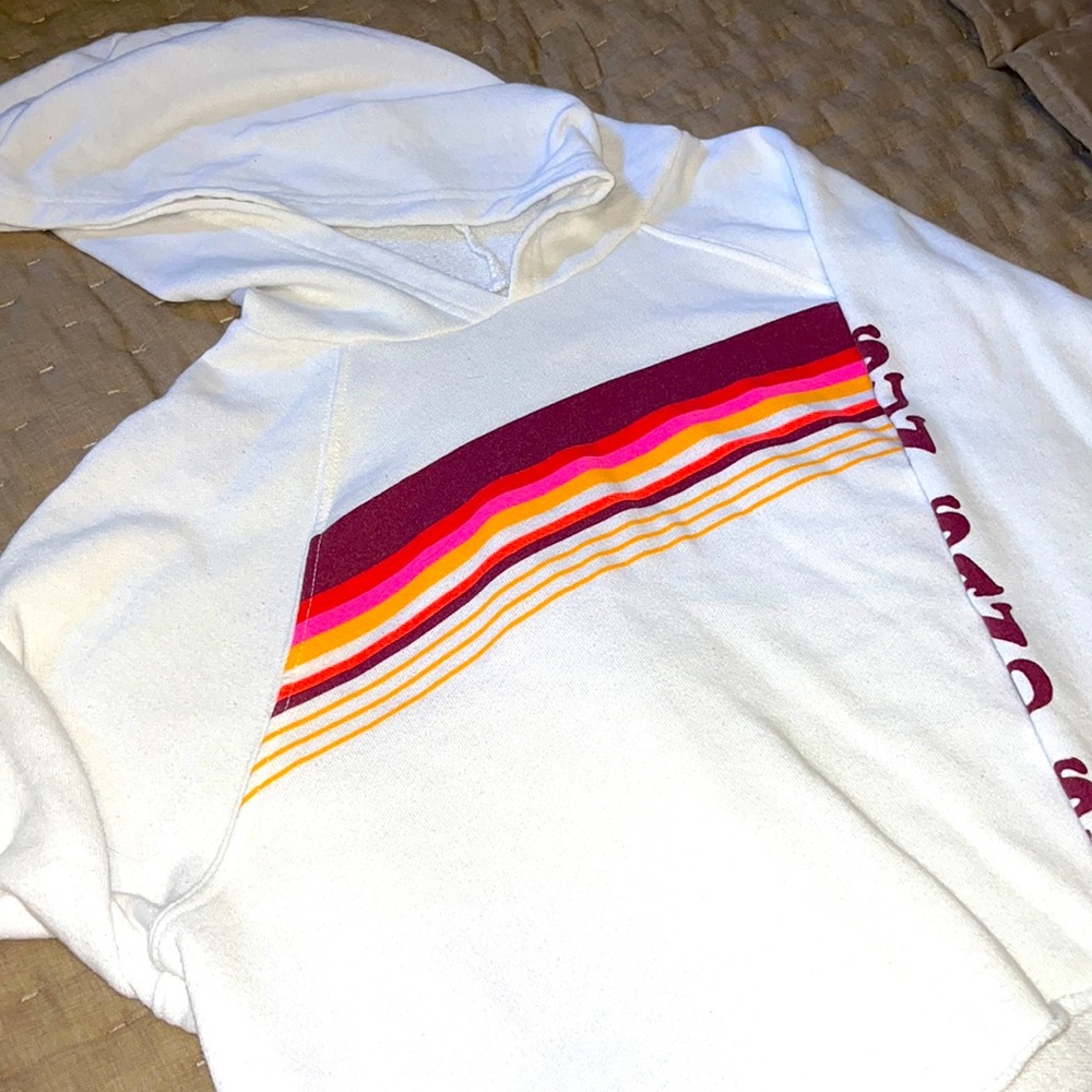 Billabong cropped terry hoodie size medium womens